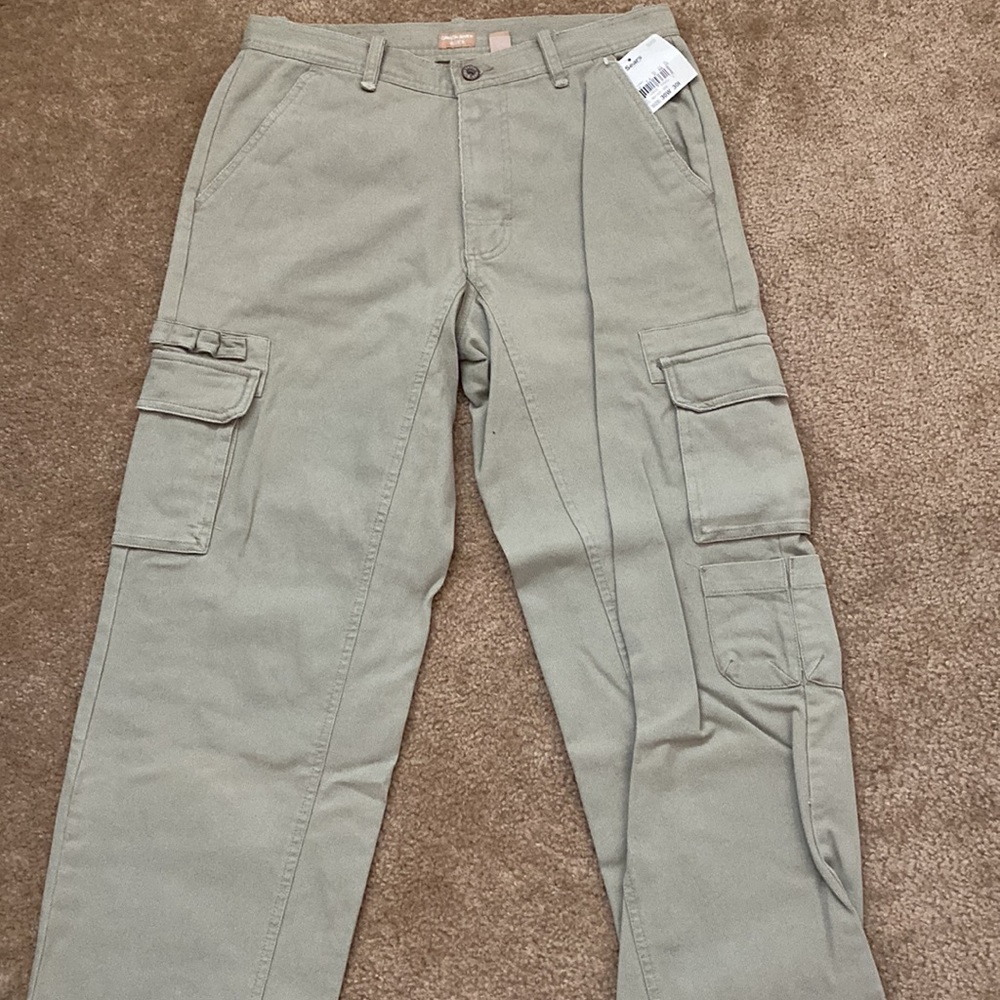 Tan Corduroy Cargo Pants